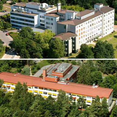 Kreisklinik Hofgeismar (oben) und Kreisklinik Wolfhagen (unten)